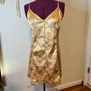 Rare vintage Victoria's Secret Women's Gold Dress size M